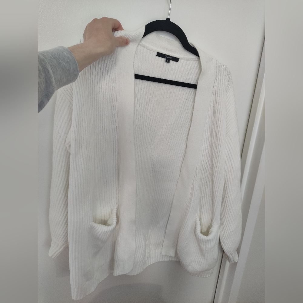 Quince Oversized 100% Cotton Ribbed Cardigan